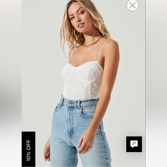 ASTR the label white bodysuit - Picture 5 of 5